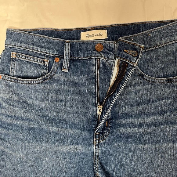 Madewell High rise Denim Frayed Hem Shorts Size 28 - Picture 3 of 10
